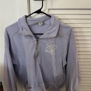 Sporty & Rich Lavender Quarter-Zip Sweatshirt